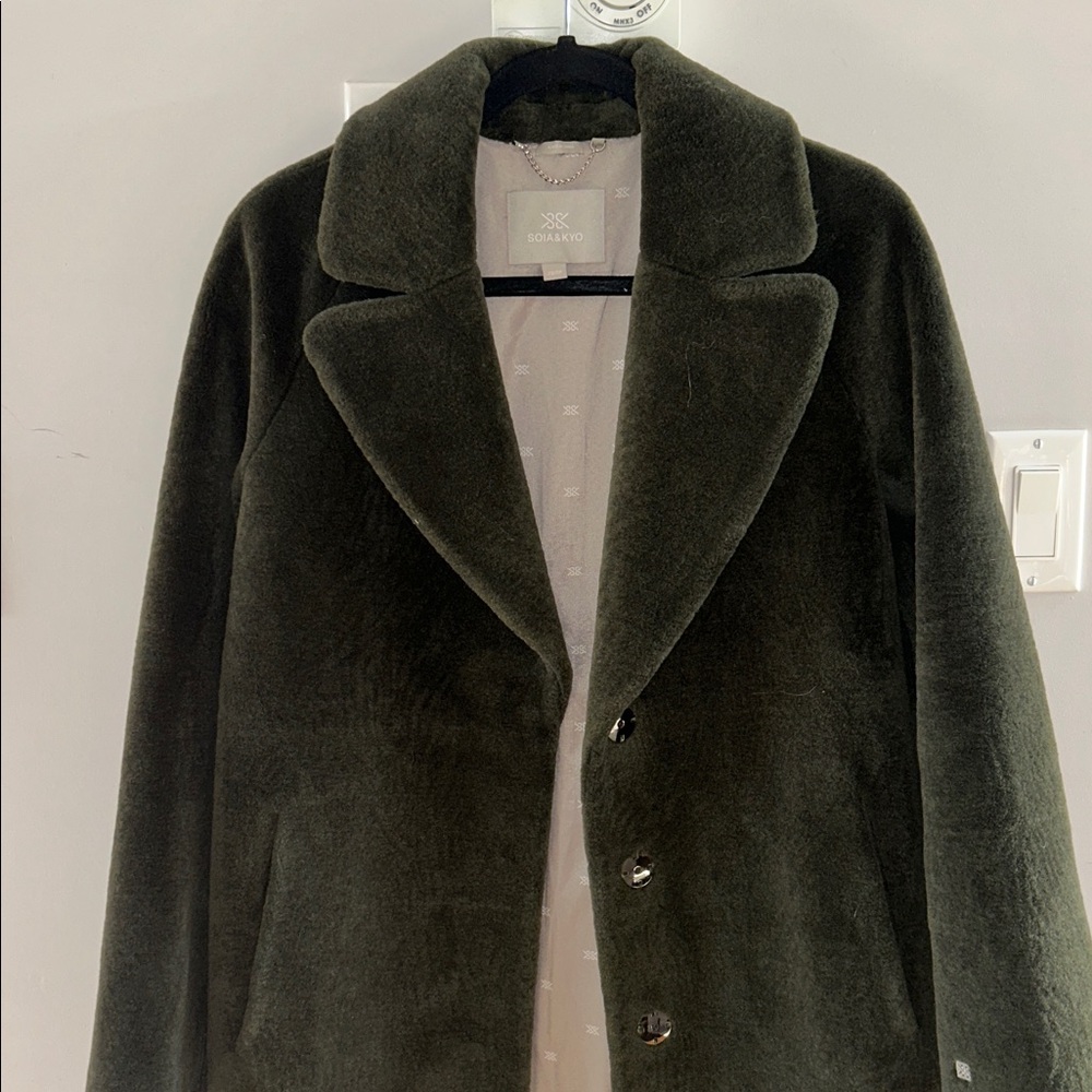 Soia & Kyo Rubina Brushed Wool Jacket in Matcha - Picture 9 of 11